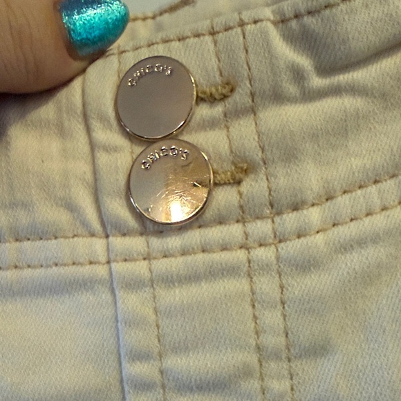 Like New Chico’s Pull On Women's Cream Wide-Leg Crop Jeans Size 10/Chico’s 2.5 - Picture 9 of 14